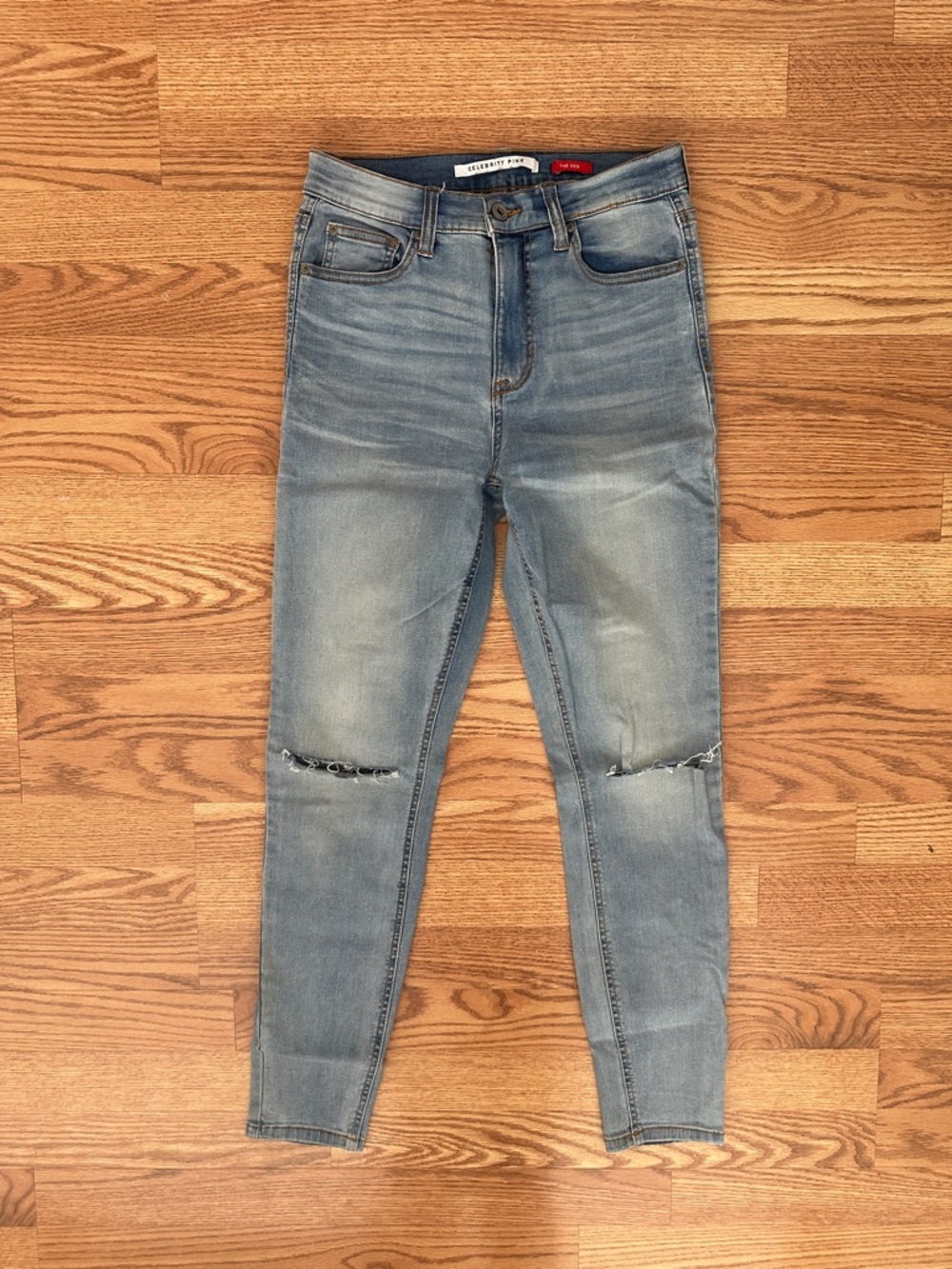 Light Blue Distressed High-Rise Women’s Jeans